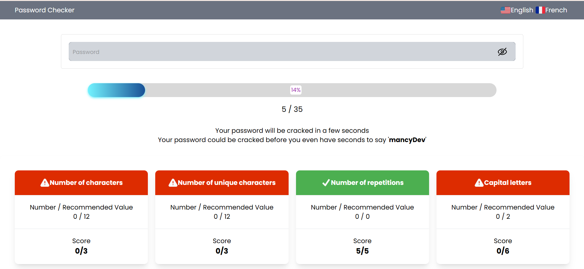 Password Strength Checker